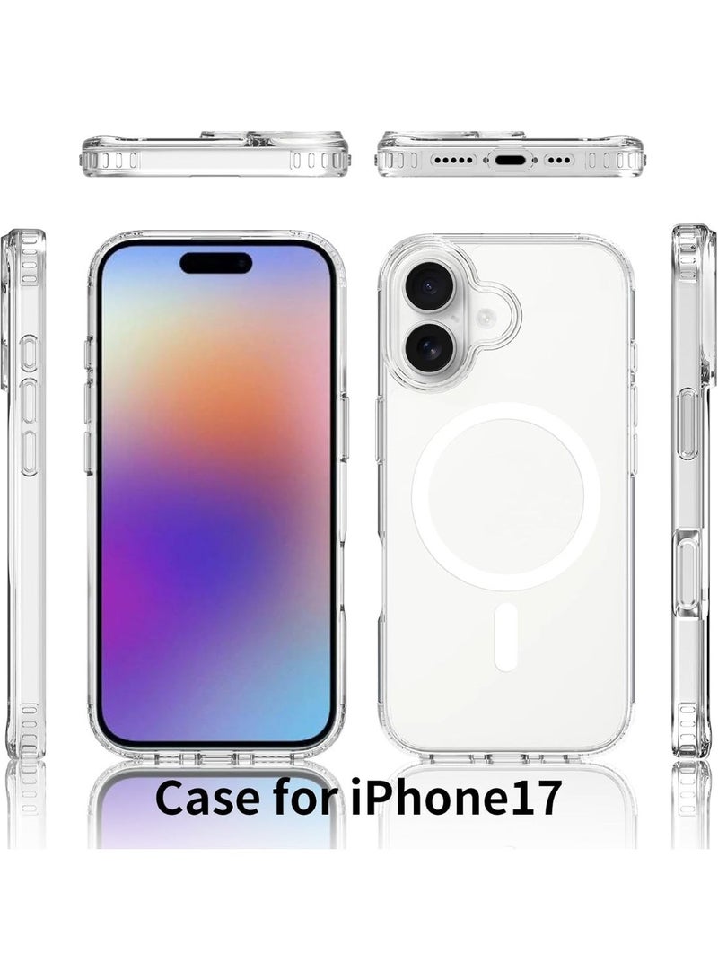 غطاء شفاف مغناطيسي لهاتف iPhone 17، متوافق مع iPhone 17 وMagSafe، غطاء حماية ضد الصدمات. - Image 4